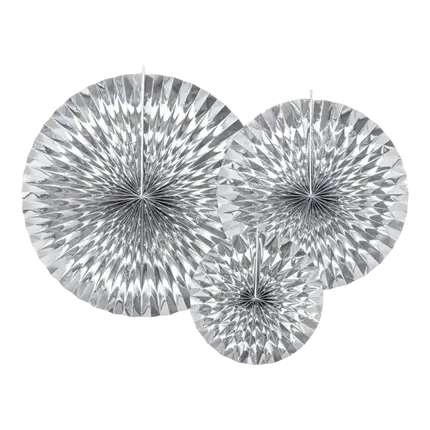 Decoratieve zilveren rozen (3 stuks)