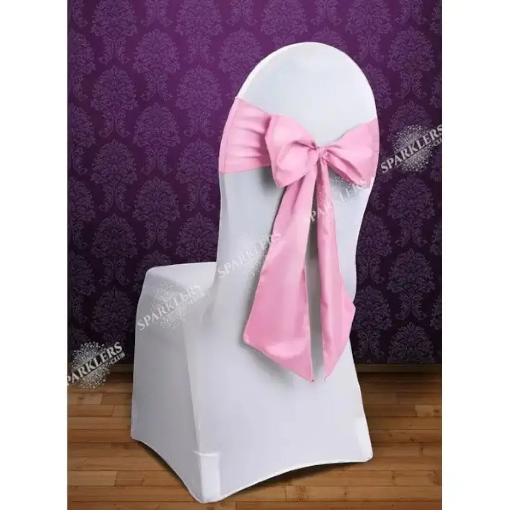 Set van 10 roze stoelstrikken