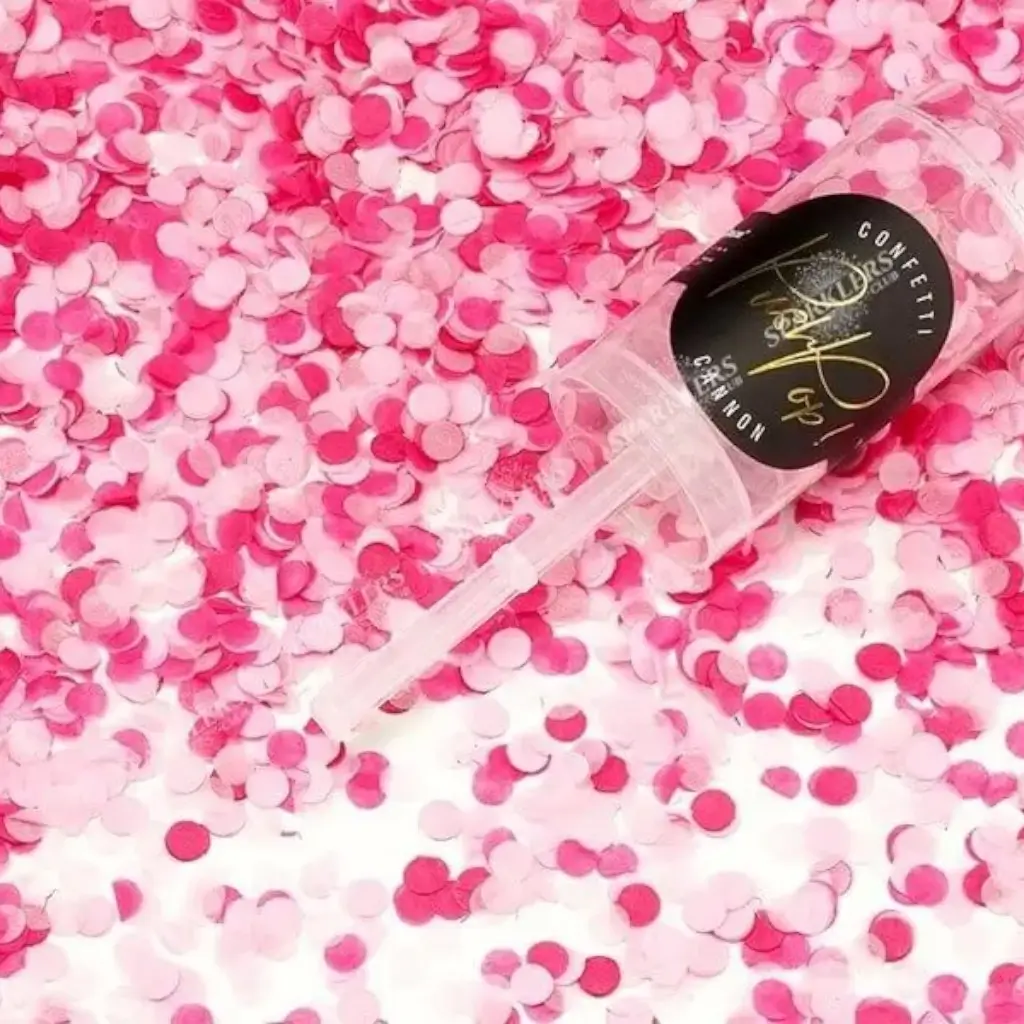 Roze push pop confetti