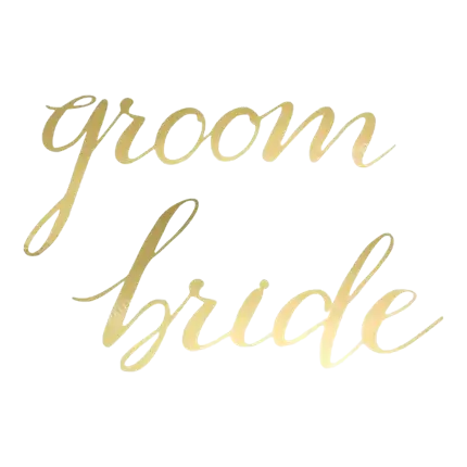 Trouwstoel Bruid Bruidegom, Goud