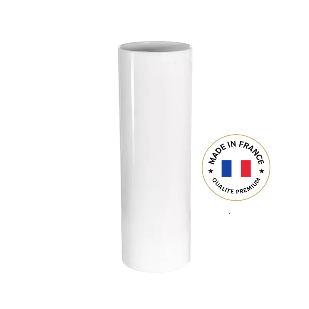 Onbreekbare glazen buis 22cl Wit