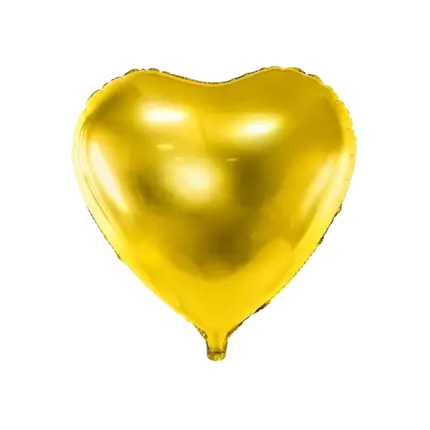 Gouden metalen hart ballon 61cm