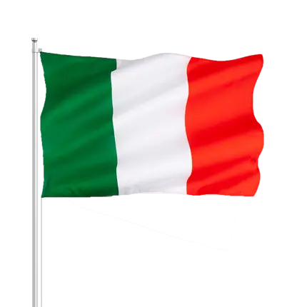 Italië Vlag 30x45cm met stok