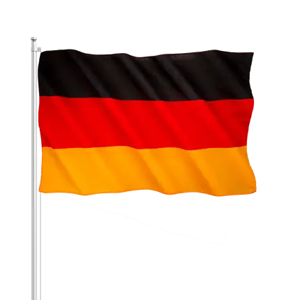 Duitsland vlag 30x45cm met stok