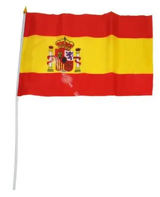 Spanje Vlag 30x45cm met stok