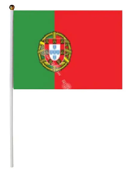 Pak van 12 Portugal Vlaggen 15x22cm