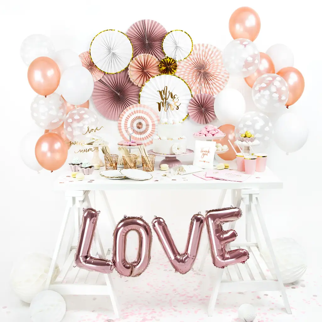 Pak van 100 metallic Rose Gold Ballonnen