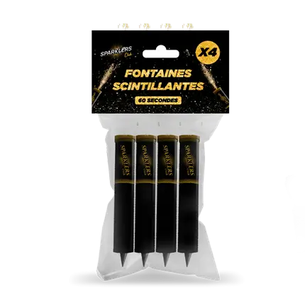 Set van 4 60-seconden taartfonteinen