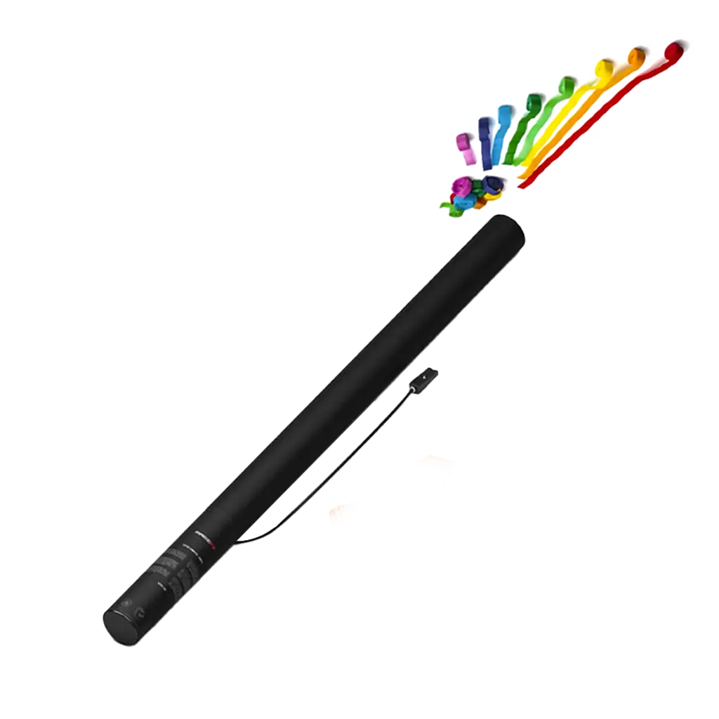 Streamer Multicolor elektrisch confetti kanon 80 cm