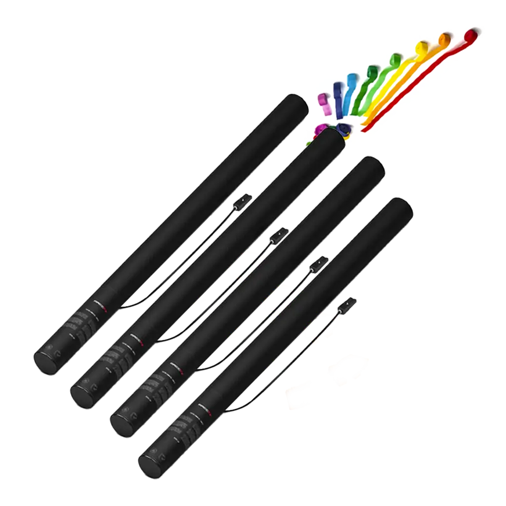 Streamer Multicolor elektrisch confetti kanon 80 cm