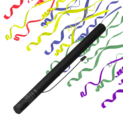 Streamer Multicolor elektrisch confetti kanon 80 cm