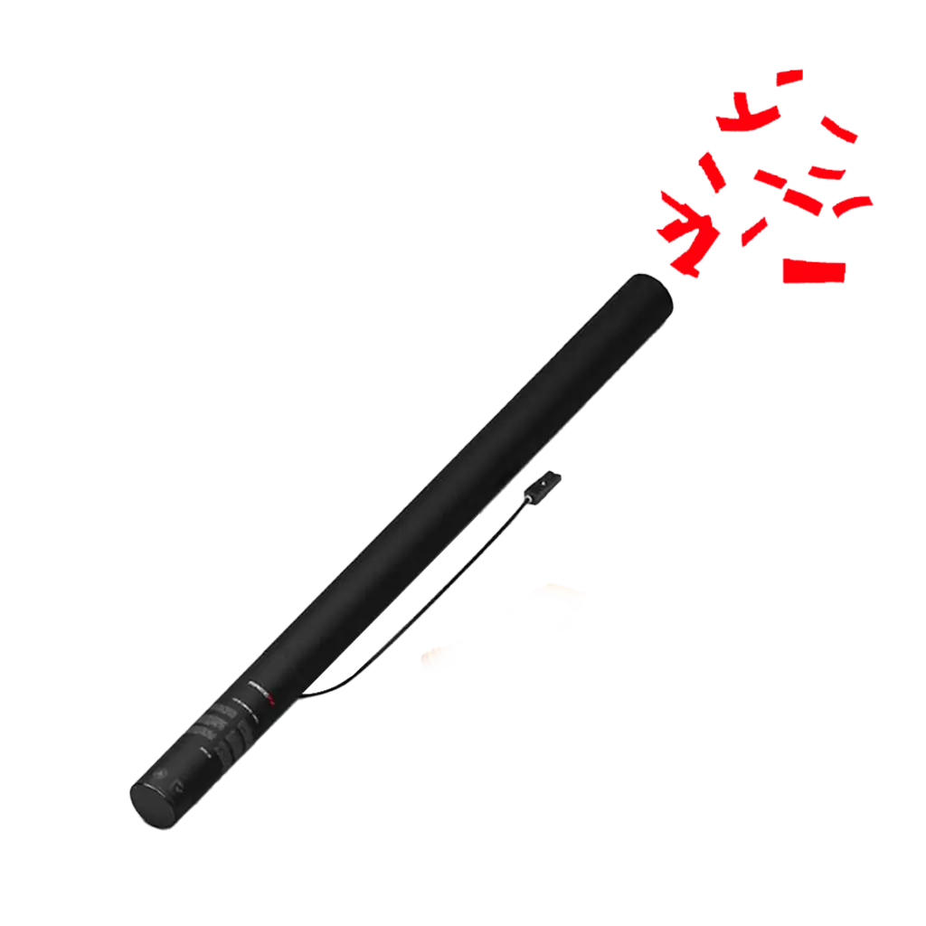 Elektrisch confetti kanon rood 80 cm