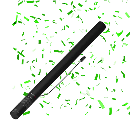Groen elektrisch confetti pistool 80 cm