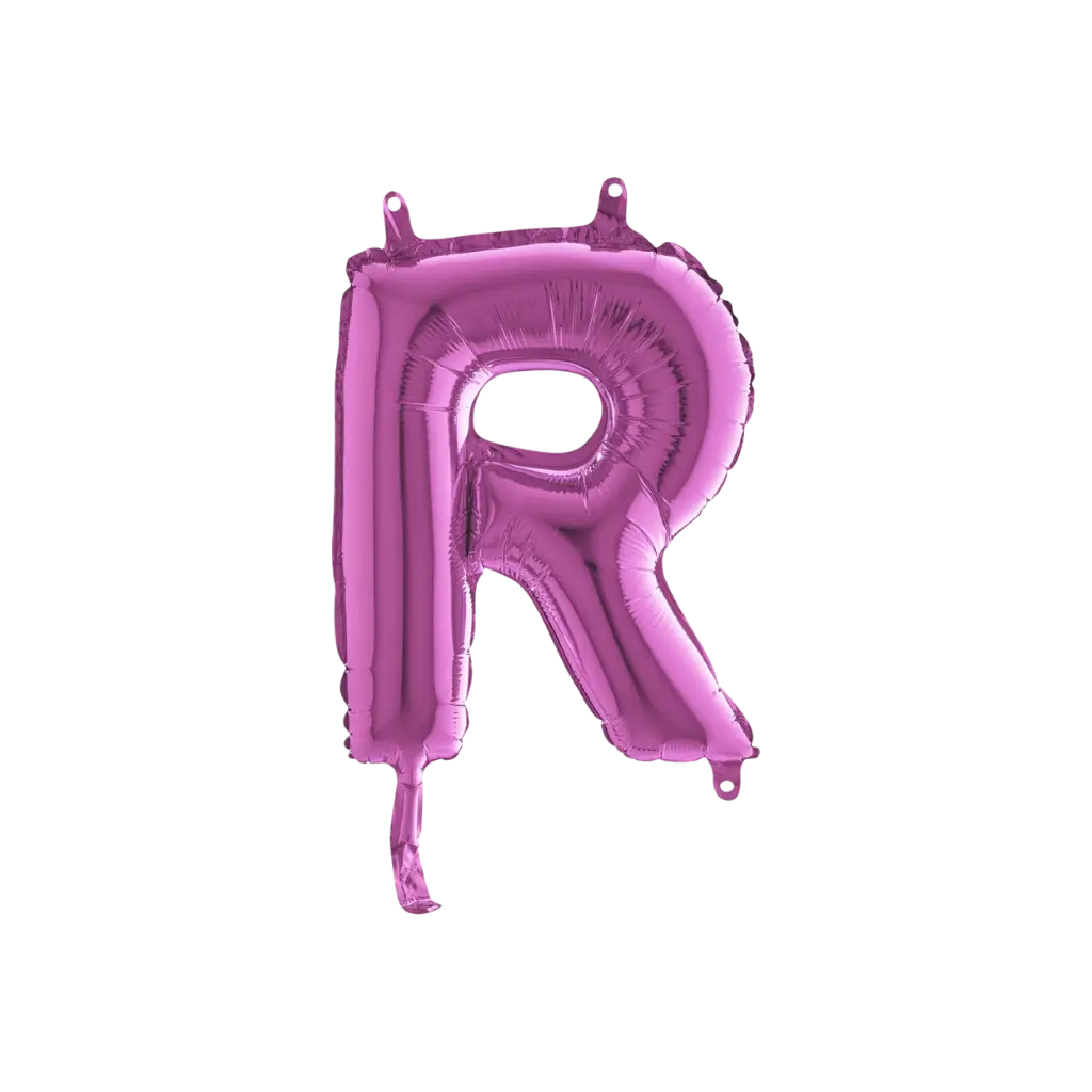 Ballon Letter R Roze - 35cm