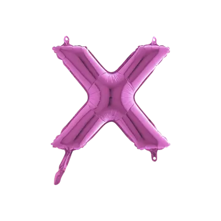 Ballon Letter X Roze - 35cm