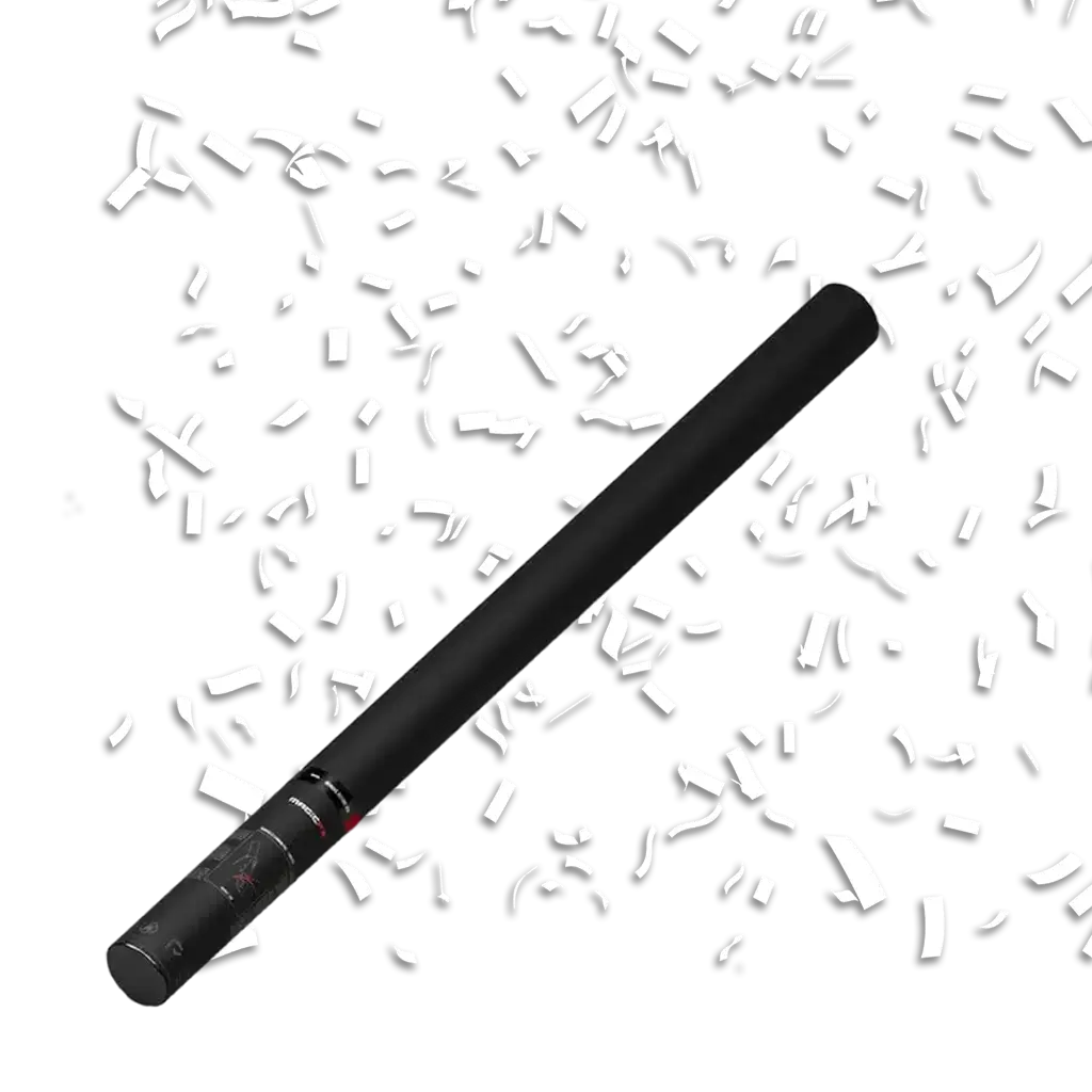 handmatig confetti pistool wit 80 cm