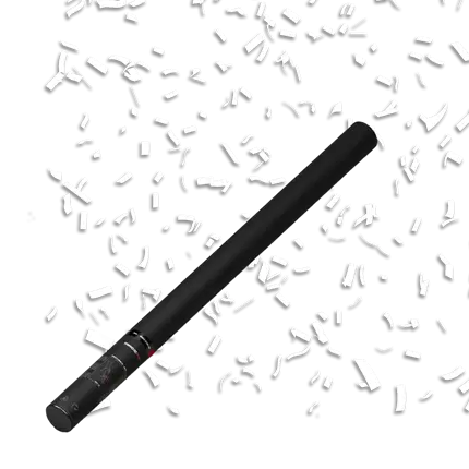 handmatig confetti pistool wit 80 cm