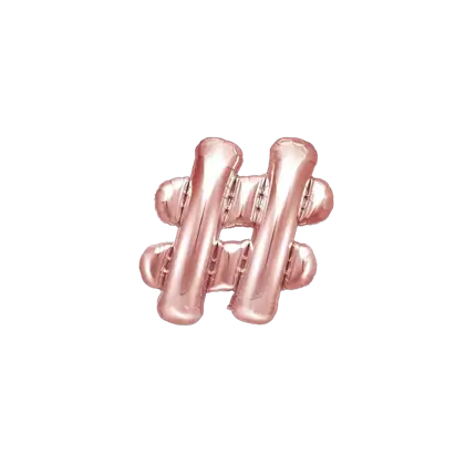 Ballon # Roségoud 35cm