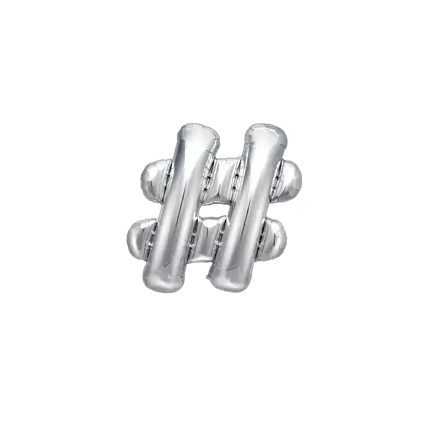 Ballon # Zilver 35cm