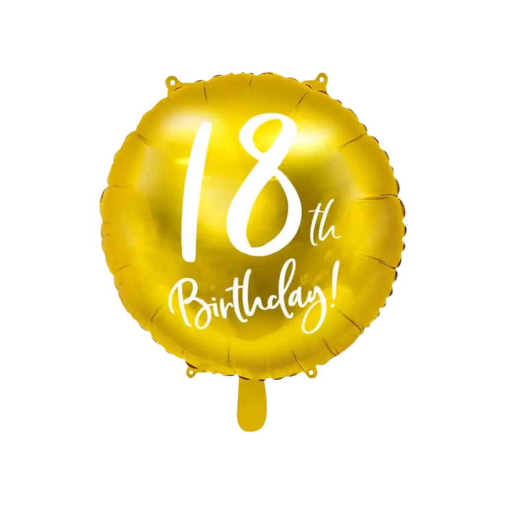 18e verjaardag ballon goud ø45cm