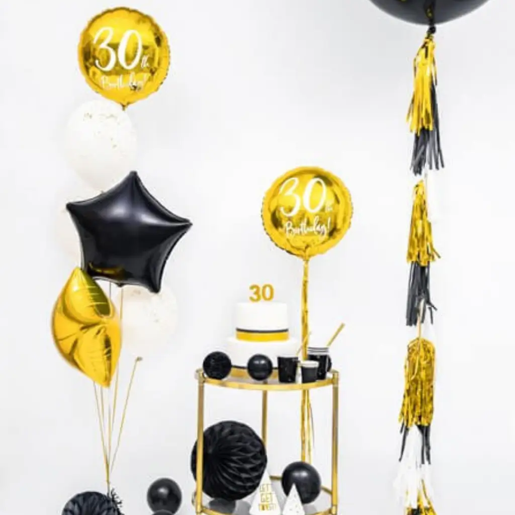 30e verjaardag ballon goud ø45cm