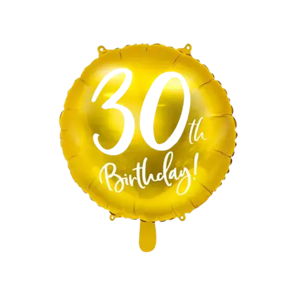 30e verjaardag ballon goud ø45cm