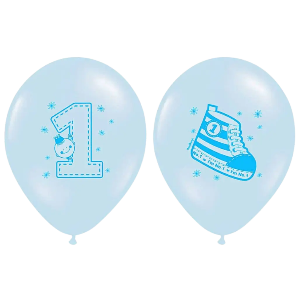  Sneaker & Nummer 1 Blauwe ballonnen (set van 10)