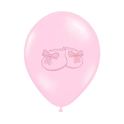 Set van 6 Roze Baby Sneaker Ballonnen