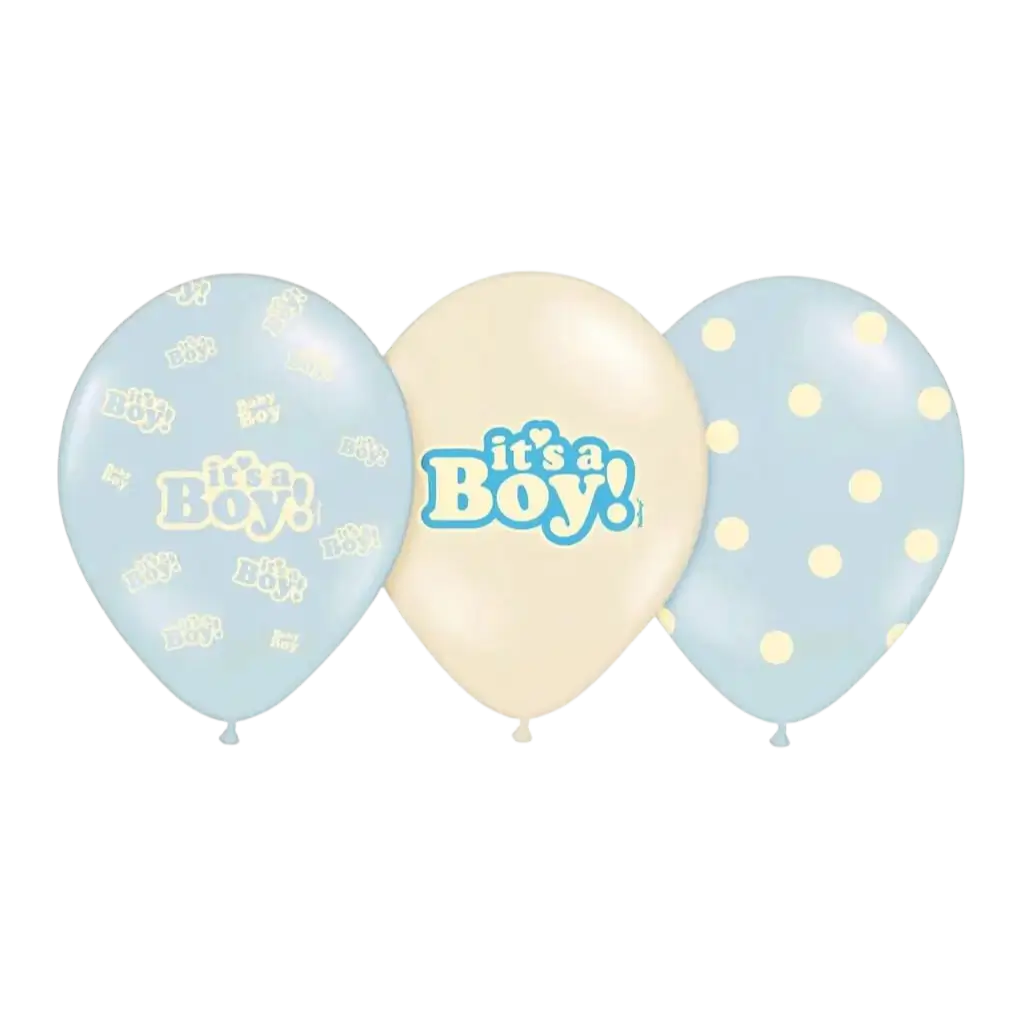 Set van 6 "It's a Boy" ballonnen Mix