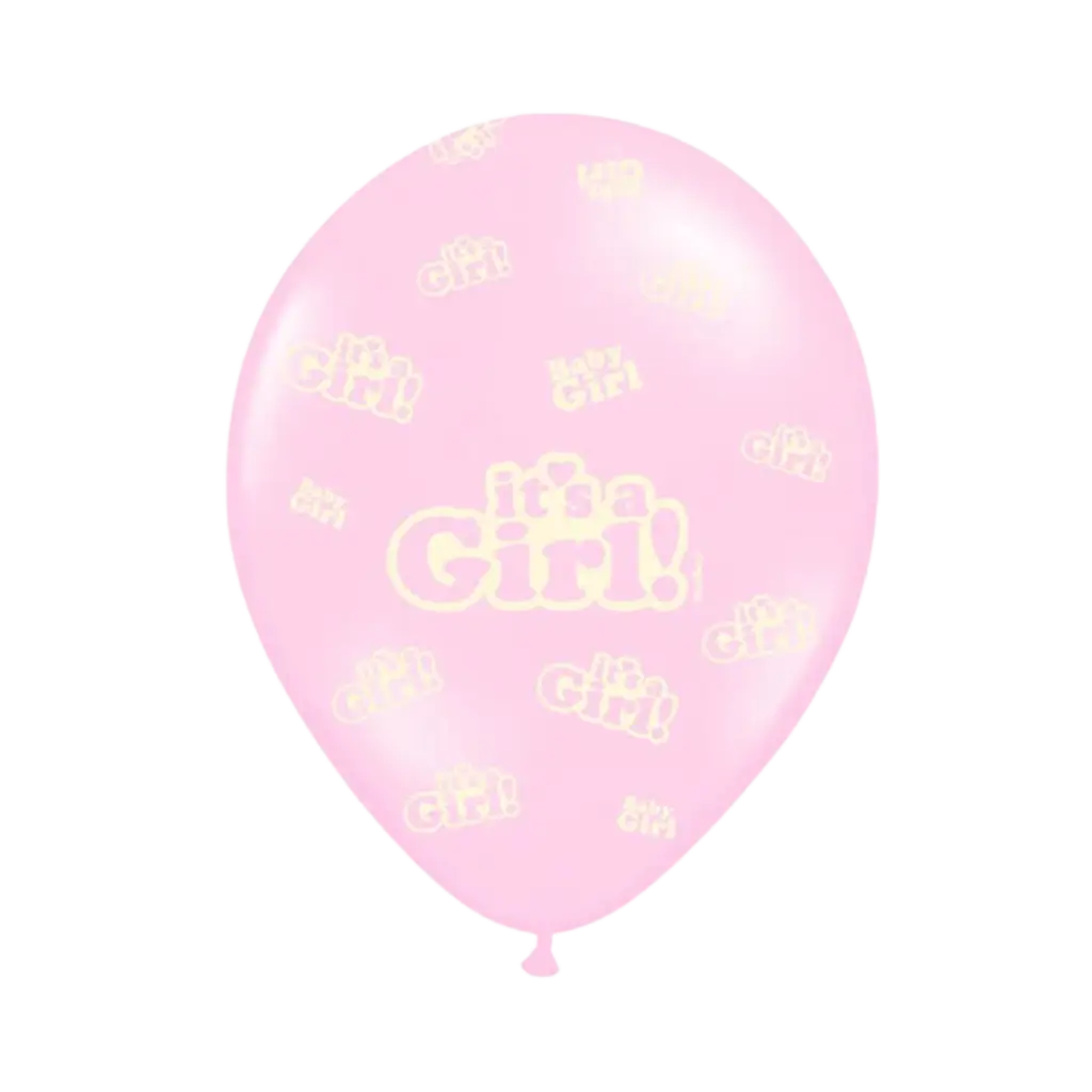 Set van 6 "It's a Girl" ballonnen Mix