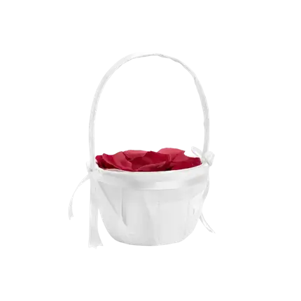 Huwelijksmandje voor rozenblaadjes