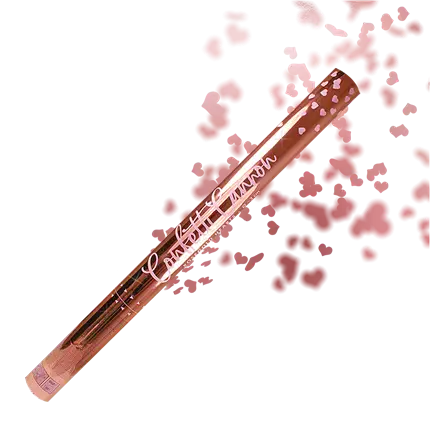 Confetti pistool 60cm metallic roségoud hart