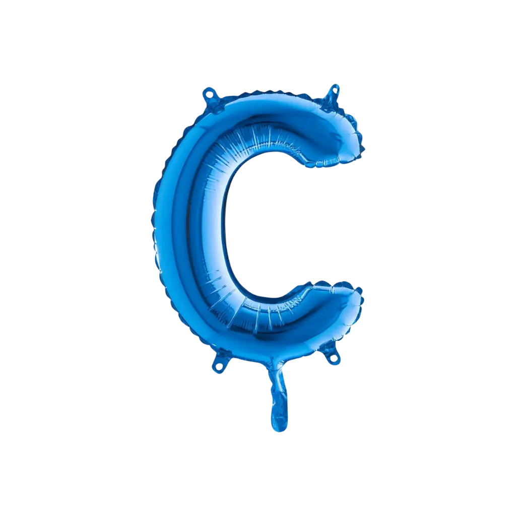 Ballon Letter C Blauw - 35cm