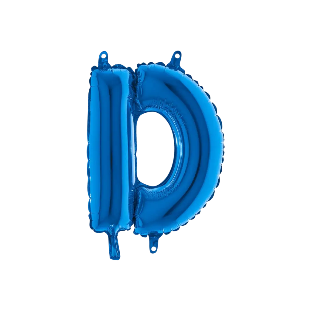 Ballon Letter D Blauw - 35cm