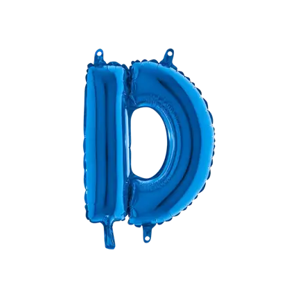 Ballon Letter D Blauw - 35cm