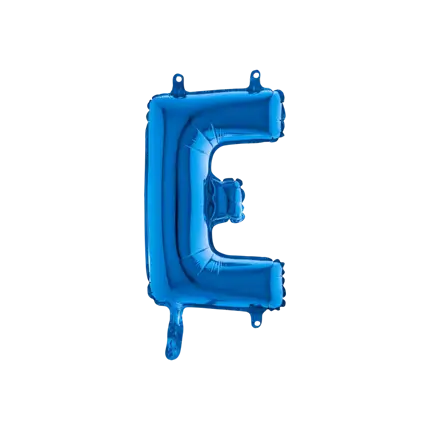 Ballon Letter E Blauw - 35cm