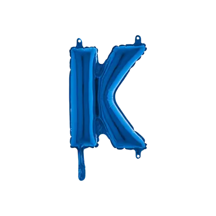 Ballon Letter K Blauw - 35cm