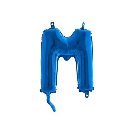 Ballon Letter M Blauw - 35cm