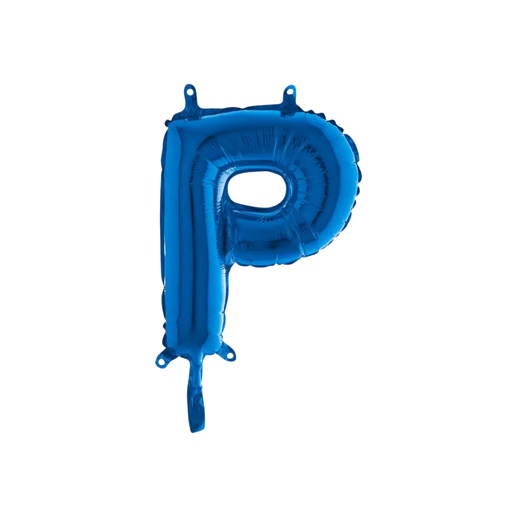 Ballon Letter P Blauw - 35cm