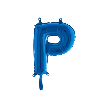 Ballon Letter P Blauw - 35cm