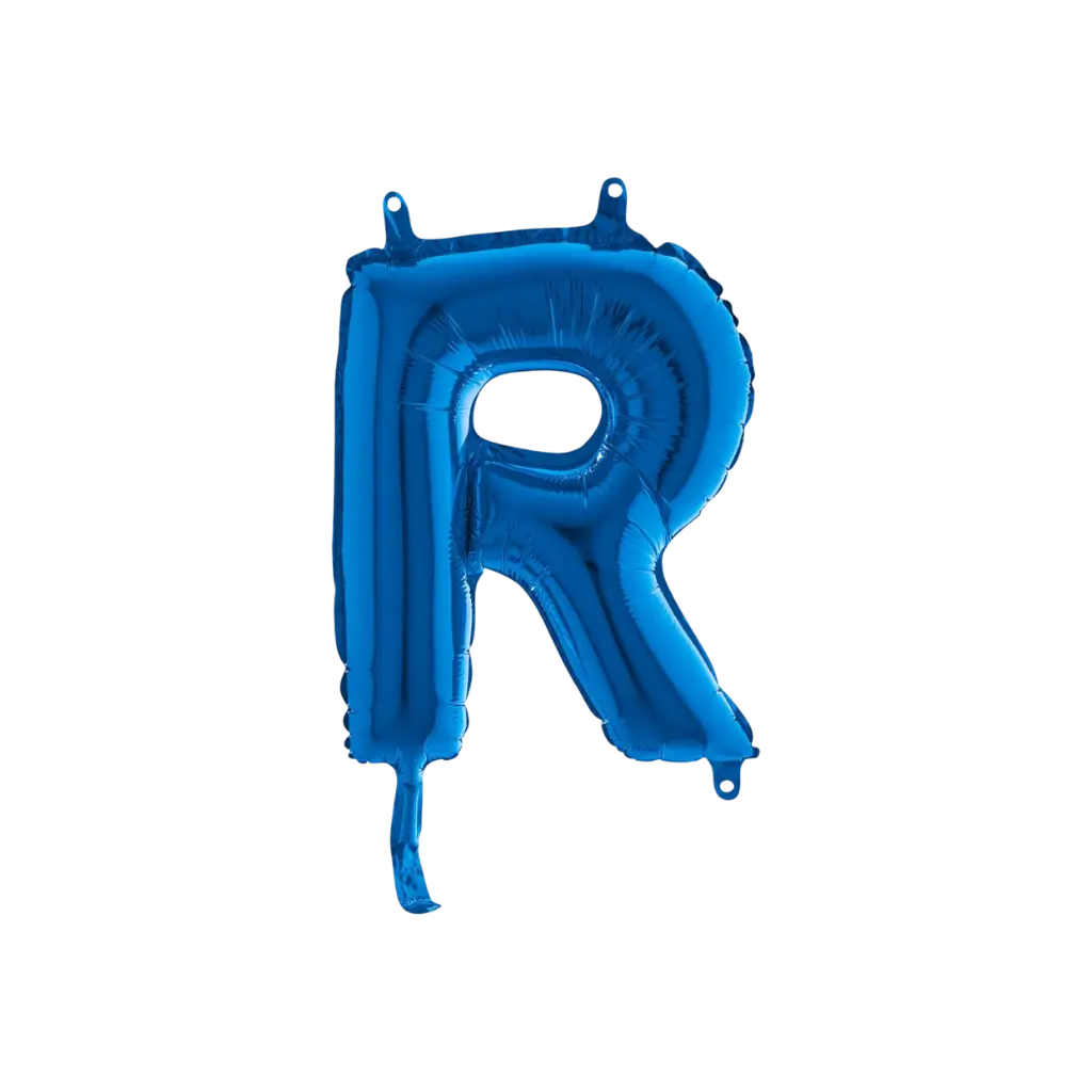 Ballon Letter R Blauw - 35cm