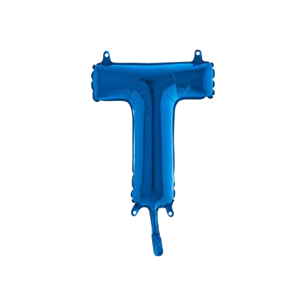 Ballon Letter T Blauw - 35cm