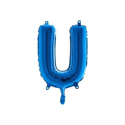 Ballon Letter U Blauw - 35cm