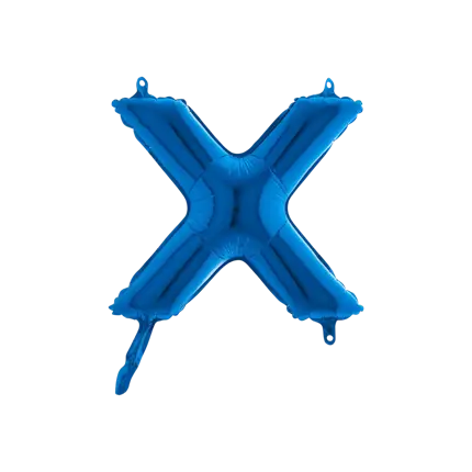 Ballon Letter X Blauw - 35cm