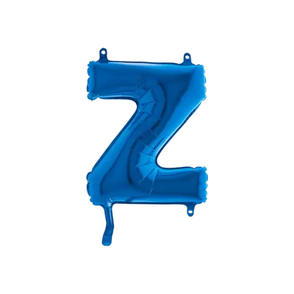 Ballon Letter Z Blauw - 35cm