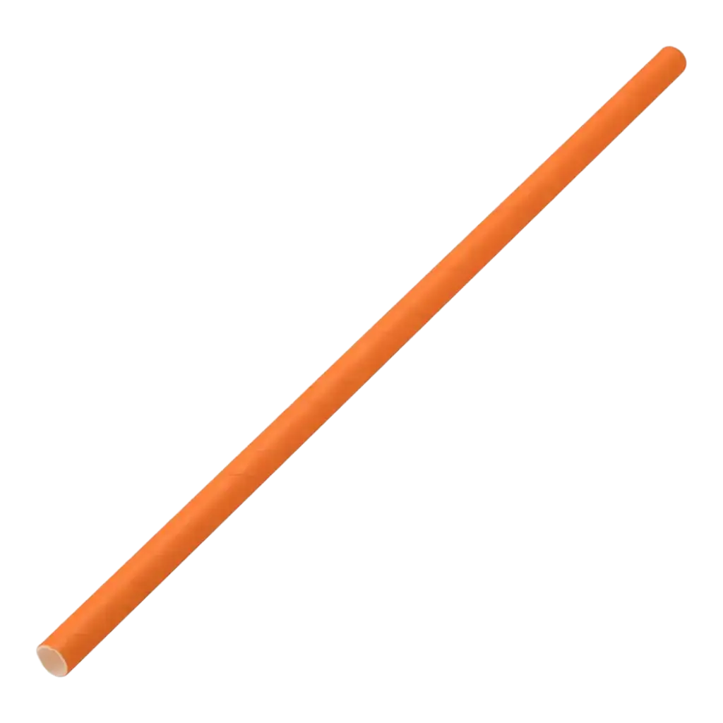 Papieren rietje oranje 20cm /ø6mm (250 stuks)