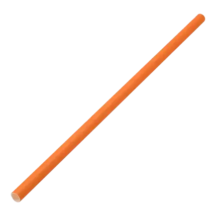 Papieren rietje oranje 20cm /ø6mm (250 stuks)