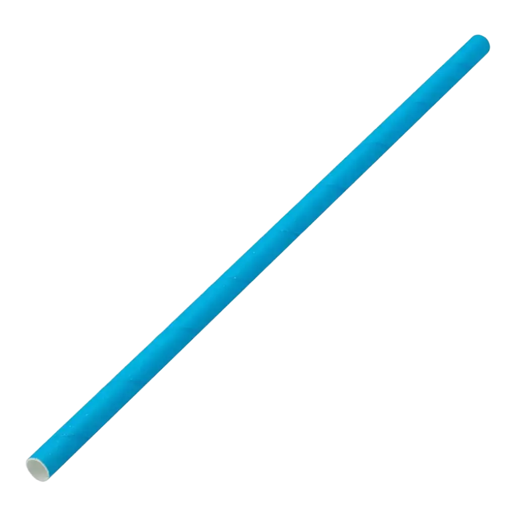 Papieren rietje blauw 20cm /ø6mm (250 stuks)