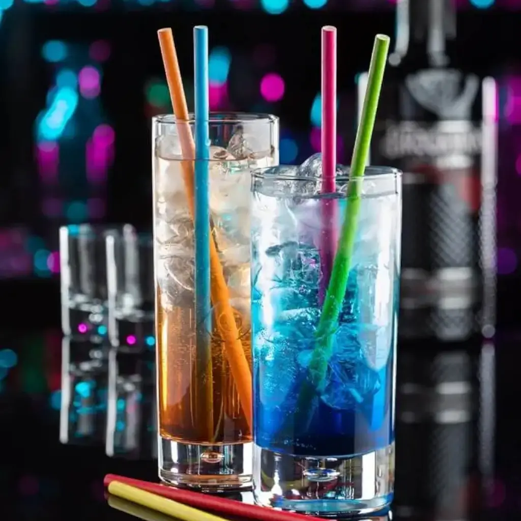 Rood papieren rietje 20cm /ø6mm (250 stuks)