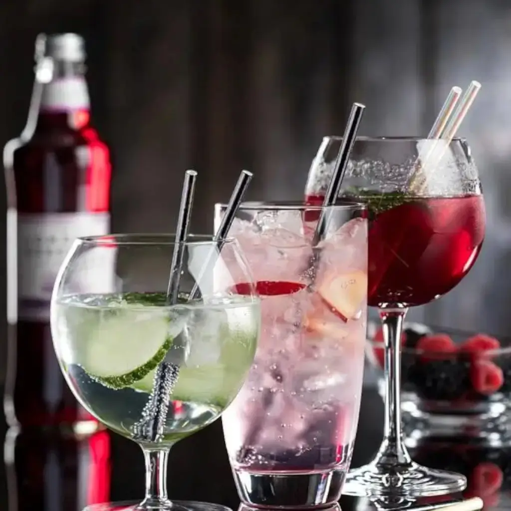 Zwart metallic papieren rietje 20cm /ø6mm (250 stuks)